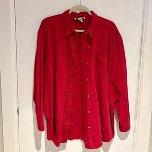 Forenza Vintage Red Cotton Button Up
